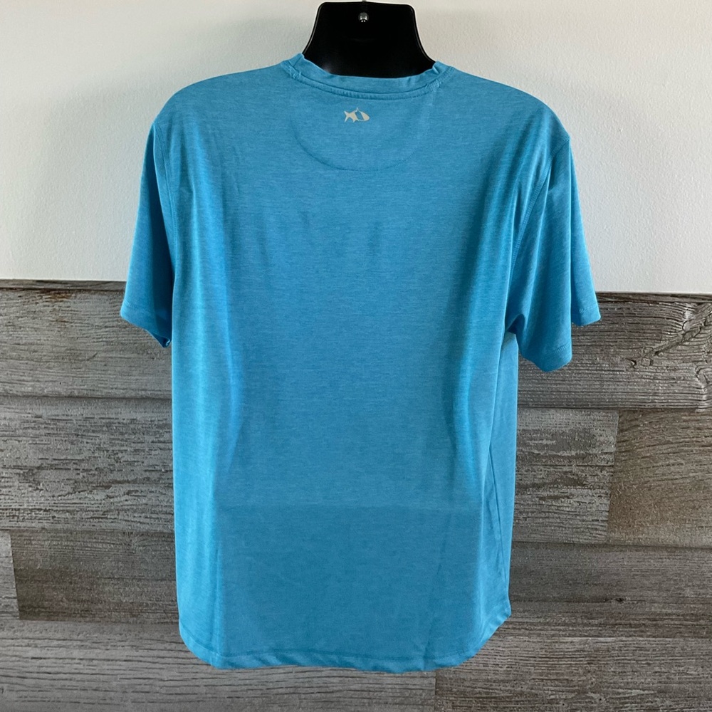 Fish Hippie Co. Blue  performance casual shirt Size Large (F1) - Picture 4 of 9